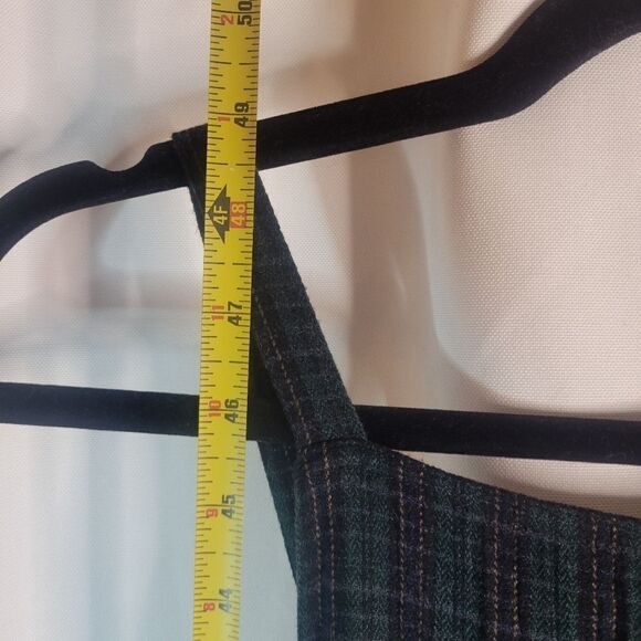 J. MATISSE Dark Green/Navy Plaid Cotton Apron Dress - Picture 4 of 15